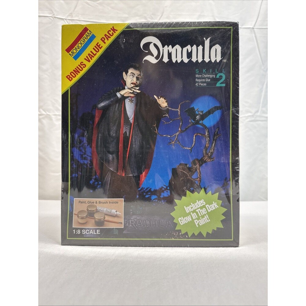 Monogram 1991 Dracula 1:8 Scale Monsters Model Kit famous Aurora Reissure